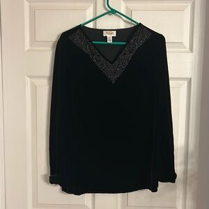 Black velvet Talbots shirt